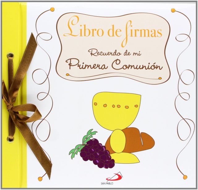 libro de firmas recuerdo de mi primera comunión