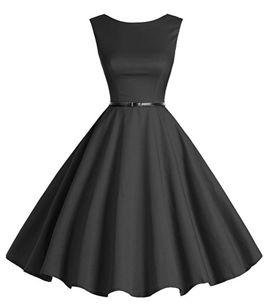 vestido clásico negro