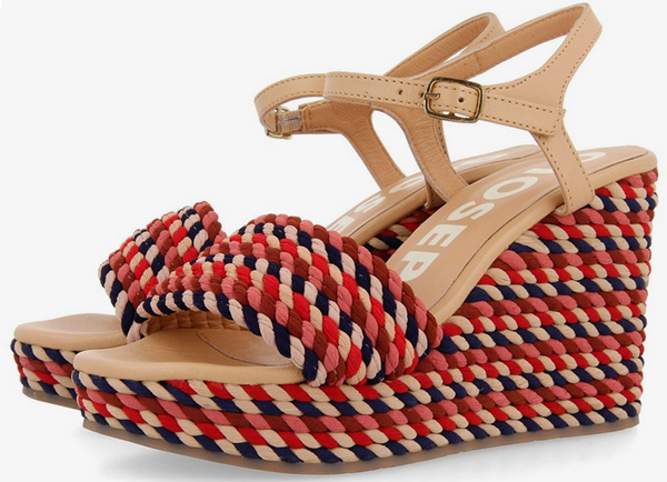 sandalias multicolor cuña borba gioseppo 2020