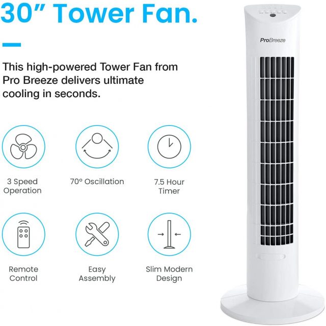 El mejor ventilador de torre, Pro Breeze
