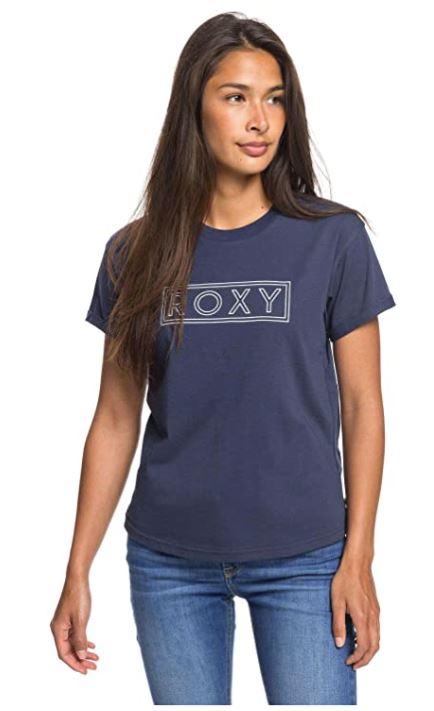 camiseta azul mujer roxy