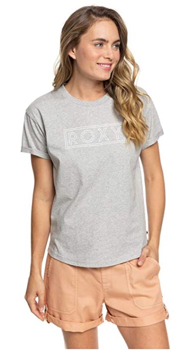 camiseta gris mujer roxy