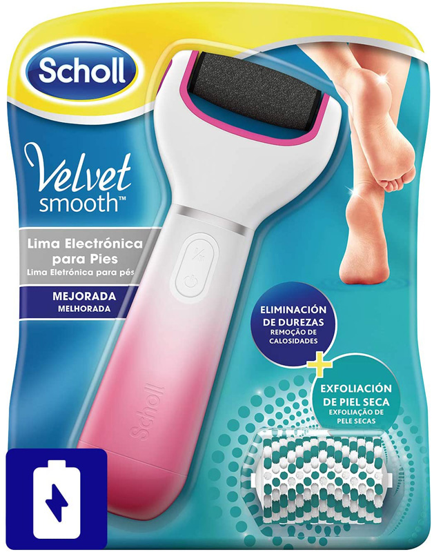 lima eléctrica pedicura velvet smooth scholl