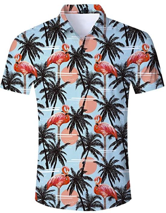 camisas hawaianas hombre manga corta