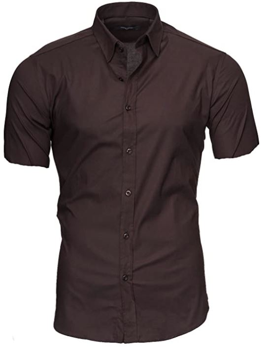 camisas hombre manga corta ajustada