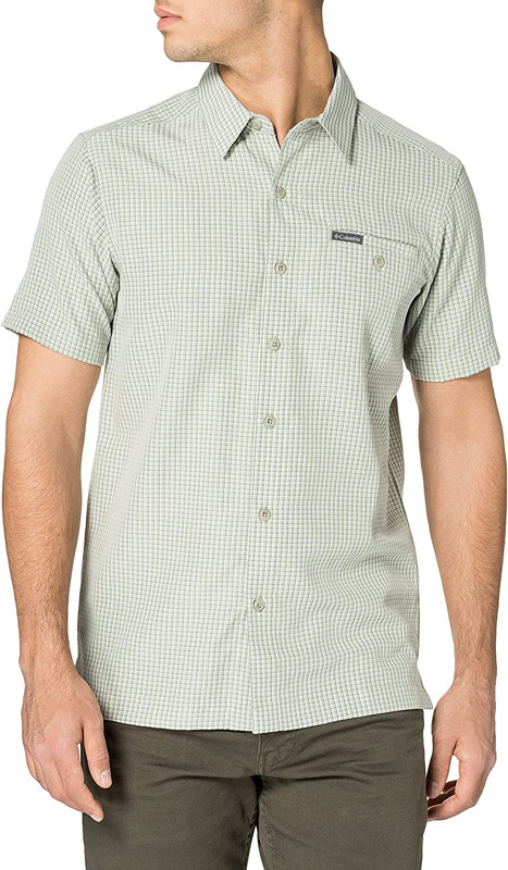 camisa hombre columbia manga corta en rebajas